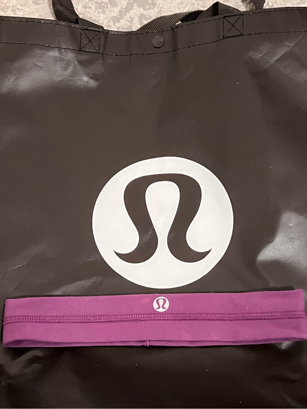 lululemon athletica Purple Headband with White Logo